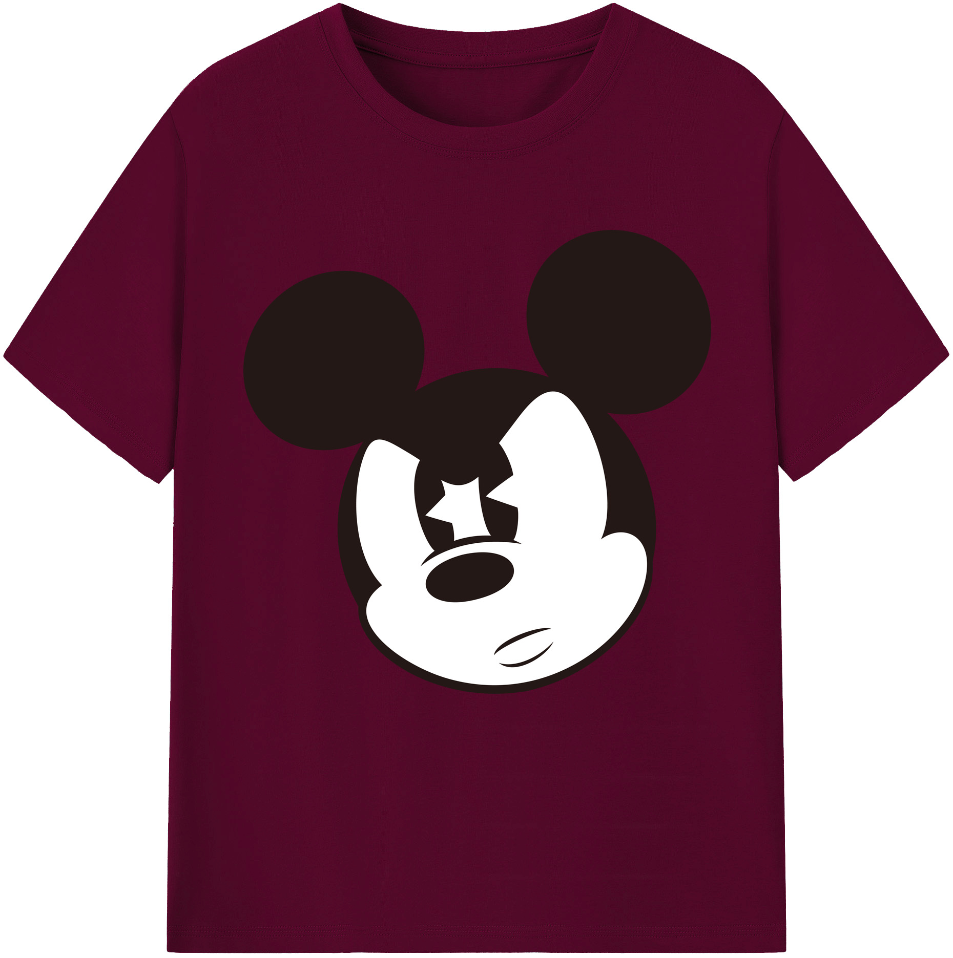 （画像用） ミッキーマウス Mickey Mouse レディースカジュアルプリントTシャツ（綿100％）